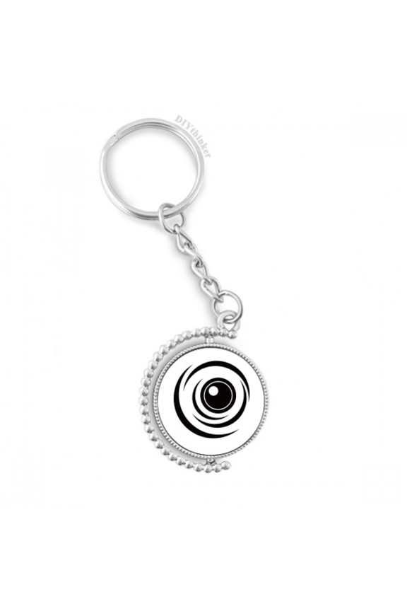vector eye decoration pattern black rotatable keyholder disc accessories chain clip