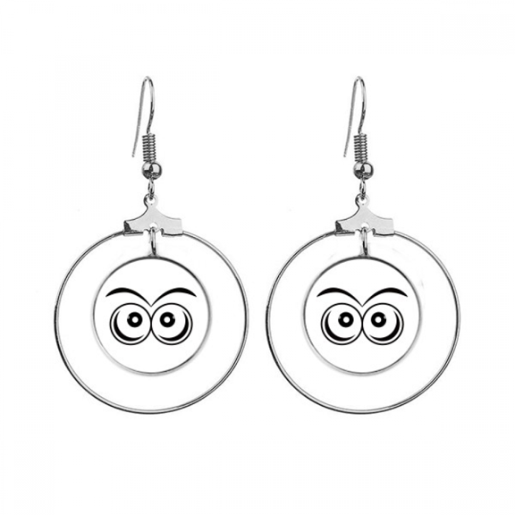 vector eye decoration pattern earrings dangle hoop jewelry drop circle