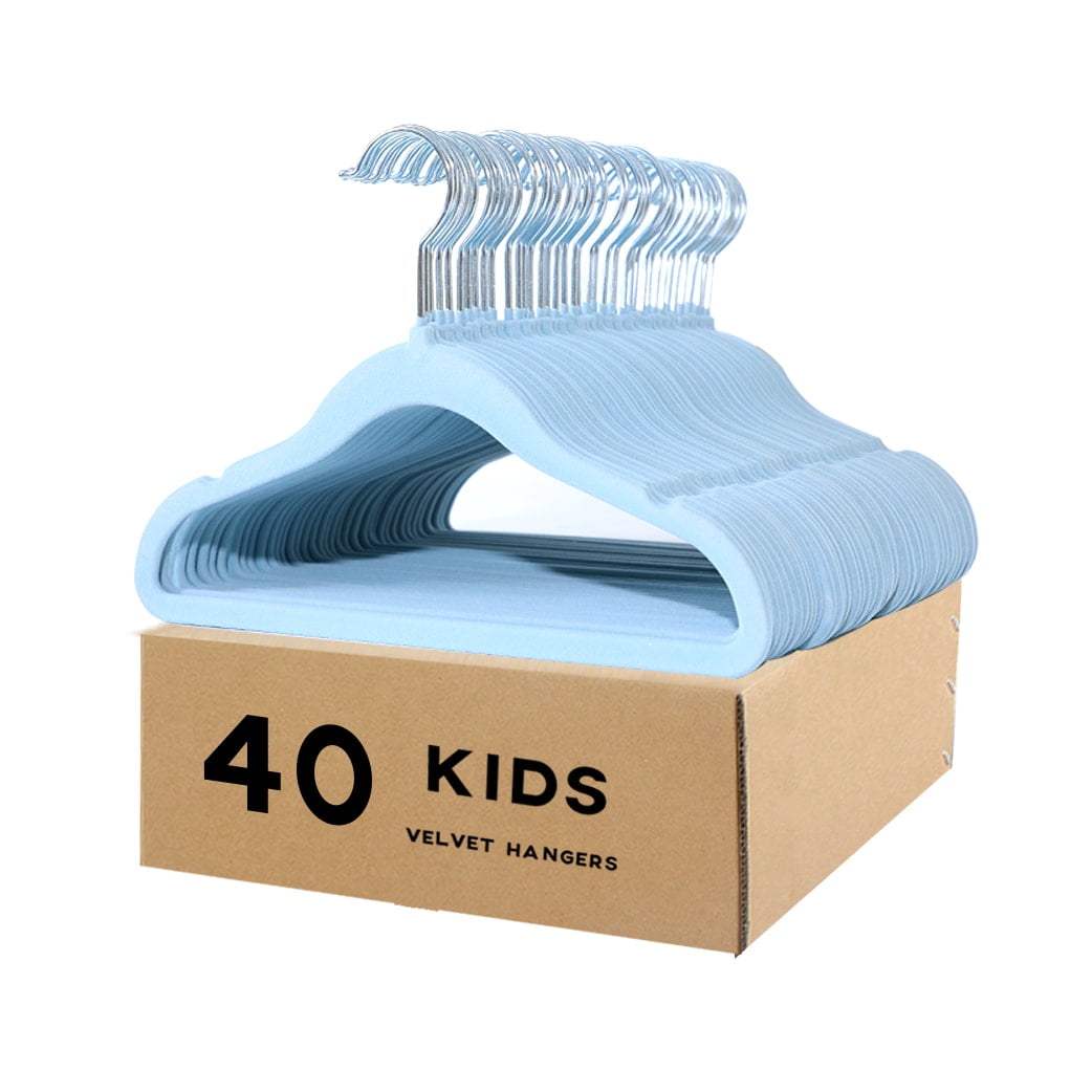  40 Pack Baby Hangers for Nursery Closet, Adjustable