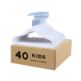 Free Shipping Simplify Kids 100 Pack Velvet Shirt Hangers in White Walmart Walmart