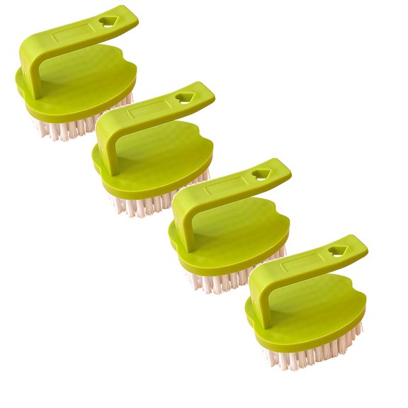 vegetable brush, potato scrubber, 4-Pack Plastic Vegetable Scrubber Brush for Potatoes, Carrots, and Fruits, Ergonomic Handle Kitchen Cleaning Tool
