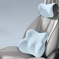 thumbnail image 1 of Car Headrest and Lumbar Support Set, Memory Foam Ergonomic Neck Pillow and Back Cushion for Driving, Universal Comfort Kit for Long Trips, Office Chair and Travel, 1 of 6