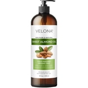 velona Sweet Almond Oil - 16 oz | 100% Pure and Natural Carrier Oil | Refined, Cold Pressed | Skin, Hair, Body & Face Moisturizing | Use Today - Enjoy Results
