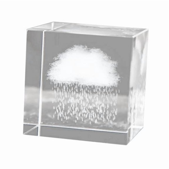 veloris 2-6pack 3D Crystal Cube Crafts Weather Sign Cube for Valentine'S Day Decor Rain 6 Pcs