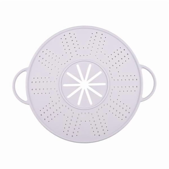 veloris 3xSilicone Spill Stopper Lid Round Oil Splash Guard Mat for Restaurant Cooking Purple