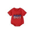 thumbnail image 1 of vera natura Baby Boy 4th of July Romper Casual  Letter Embroidery Jumpsuit Infant Newborn Summer Clothes, 1 of 9