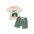 thumbnail image 1 of vera natura Baby Boys Shorts Set, Short Sleeve Cartoon Bear Print T-shirt with Elastic Waist Shorts Summer Outfit, 1 of 8
