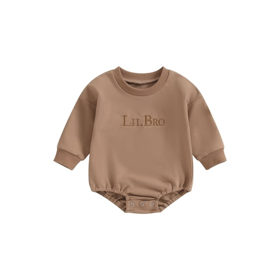 vera natura Baby Boys Spring Autumn Casual Romper Green Long Sleeve Letter Embroidery Playsuit