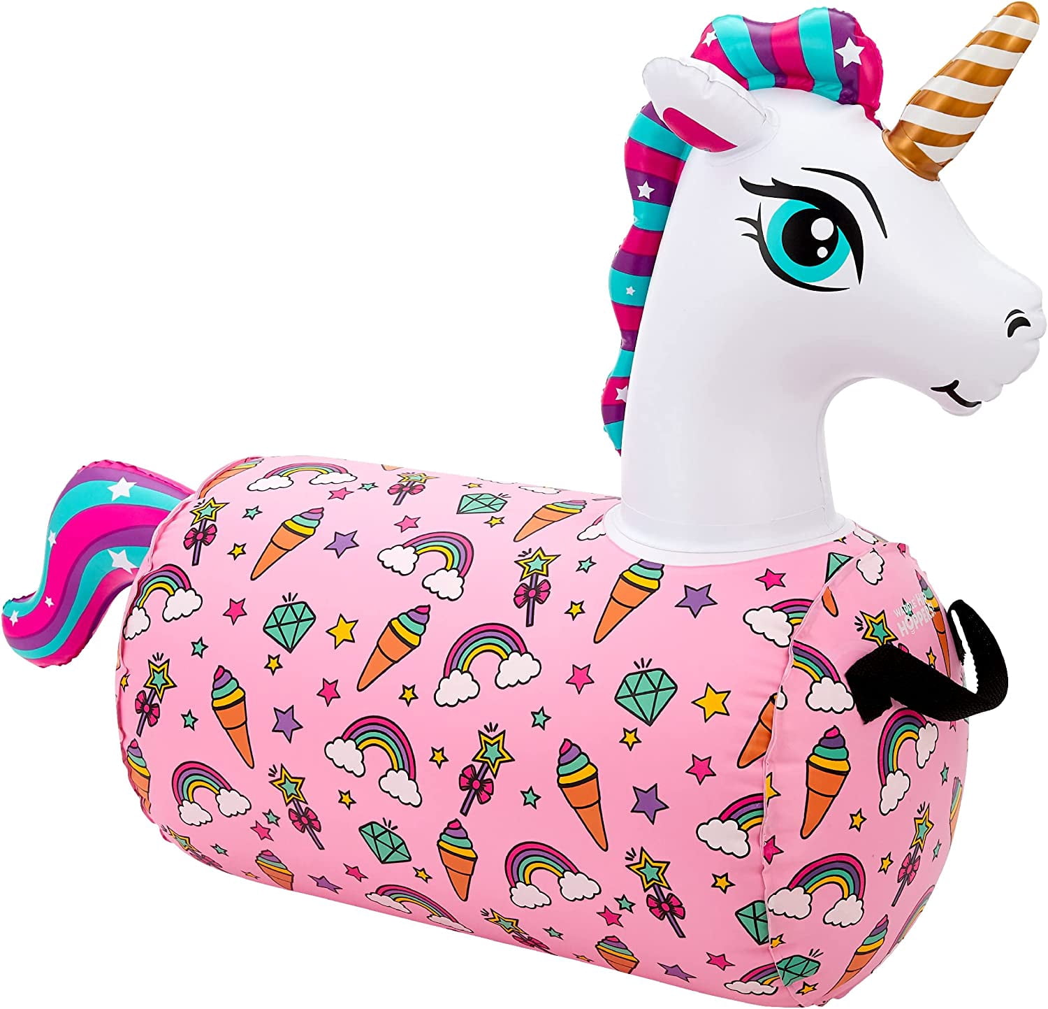Inflatibable Hopper vergeaura Hip Hopper Inflatable Hopping Animal Bouncer Unicorn, Ages 2 ...