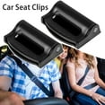 verlacod 1 Pair Car Seat Belt Clips,Universal Adjuster Clip Holder Lock Seat Belt Stopper Clip