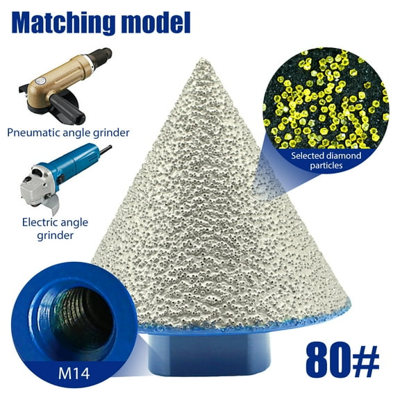 verlacod 35/50mm Diamond Beveling Chamfer Bit Diamond Cone Milling Bit M14 Dry/Wet Use Ceramic Tile Chamfering Finger Hole Saw Cutter for Enlarging Shaping Holes of Granite Tiles Porcelain