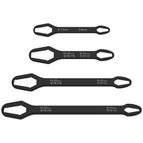 verlacod 4Pcs Multifunctional Wrench Set Double-head Torx Wrench 5/16inch-7/8inch and 1/8inch-11/16inch Self-tightening Spanner Hand Tools Heavy Duty Metal Ratchet Wrench for Car Bicycle Repair