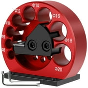 verlacod Dowel Maker Jig with Wrench 8-20mm Adjustable Dowel Maker Cutter 8 Holes Aluminum Alloy Dowel Round Rod Sticks Maker Jig Metric Electric Drill Rod Auxiliary Tool for Round Rod