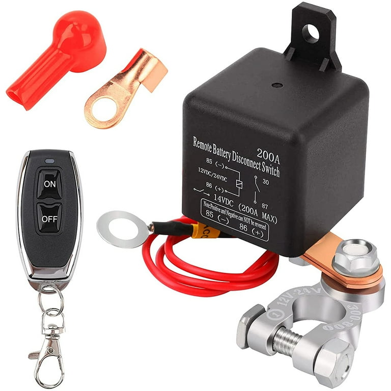 12V Wireless Remote Control Power Cut Off Car Battery Disconnect Switch  System