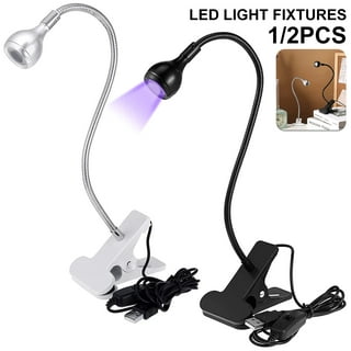 Toorise 3W LED Ultraviolet Light with 4 Dimmable Brightness Flexible  Gooseneck Lamp USB-powered UV Gel Curing Lamp for Fluorescent Paint LED  Desk Light Clamp with 360°Hose for Nail Gel Drying 