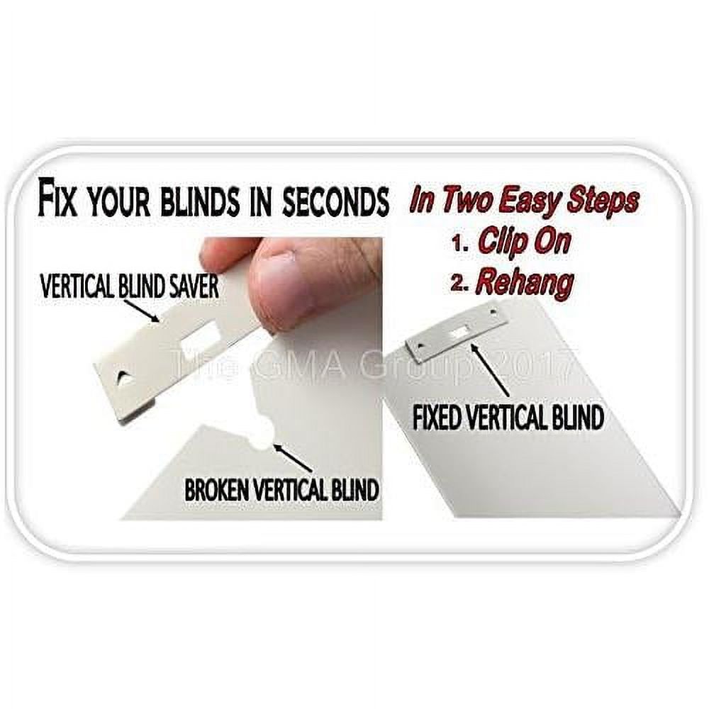 vertical blind repair clips with curved vane saver for window blinds