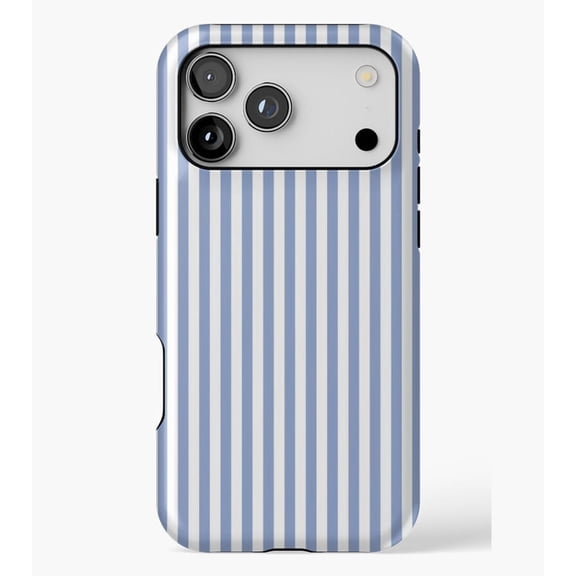 vertical stripes (light blue and white) M3396, Protective Case for iPhone 17 16 15 14 13 12 11 Pro Max – Modern Unisex Style