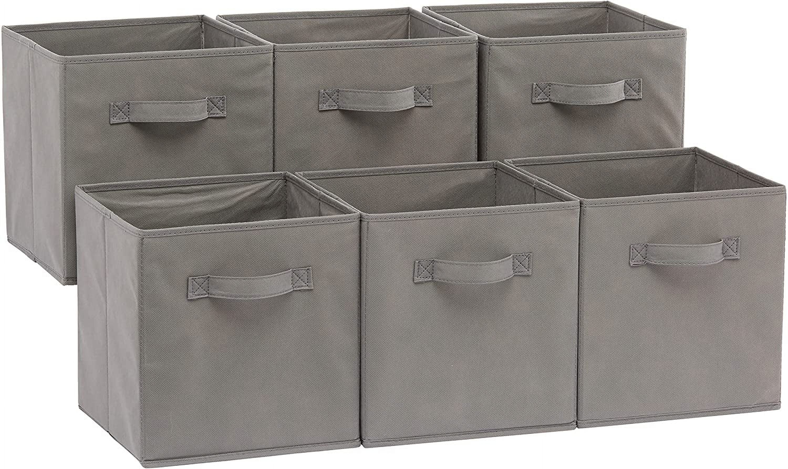 vftybngy Cube Organizer Storage Bins Handles Collapsible Fabric Pack of ...
