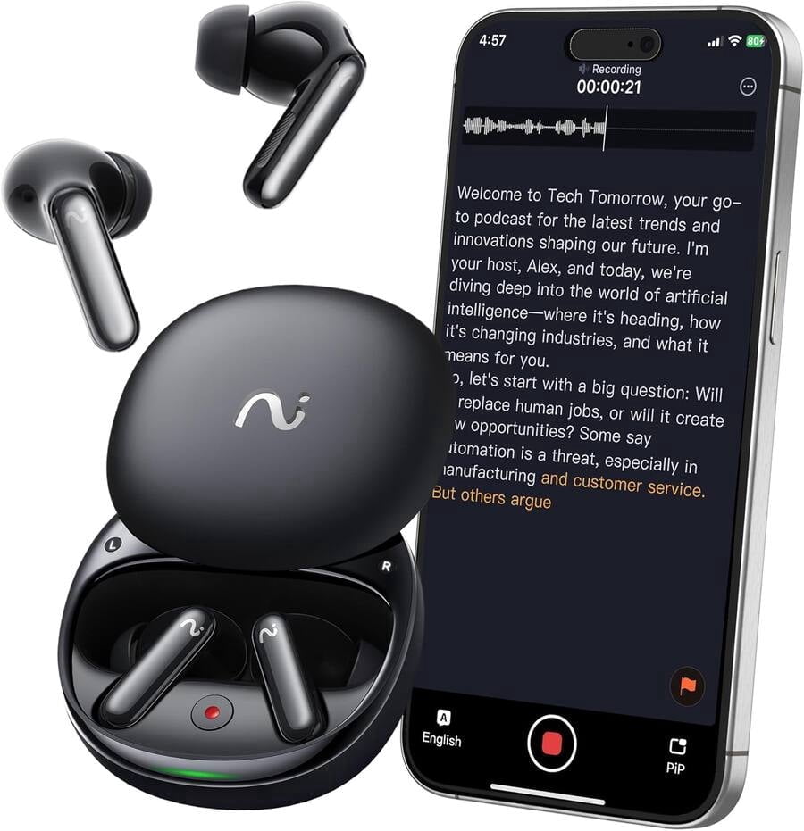 Viaim RecDot ワイヤレスAIイヤホン viaim RecDot - The World's First AI Note Taking Earbuds