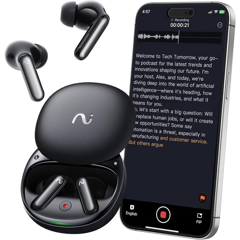 RecDot Voice Recorder Earbuds, AI meeting Assistant with