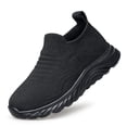 thumbnail image 1 of vibdiv Boys Girls Shoes Kids Sneakers Slip on Fitness Tennis Athletic Walking School Shoes All Black Toddler Size 5.5, 1 of 6
