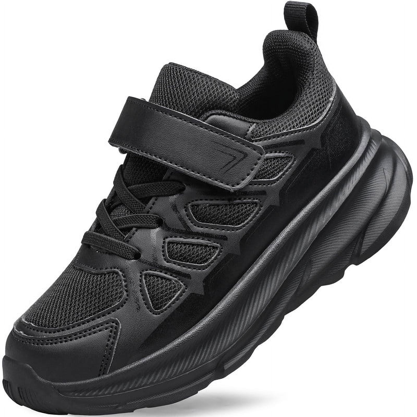 Boys Girls Shoes Kids Sneakers Unisex Breathable Running Lightweight Shoes All Black Little kid Size 12