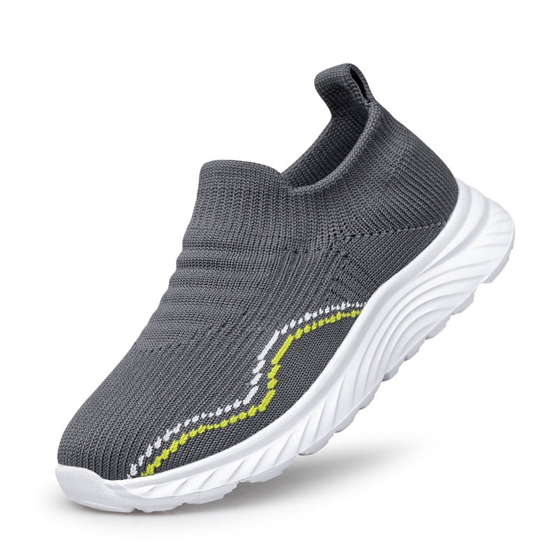 vibdiv Boys Girls Shoes Tennis Running Sneakers Breathable Non-Slip Kids Shoes Grey Little Kid Size 12.5