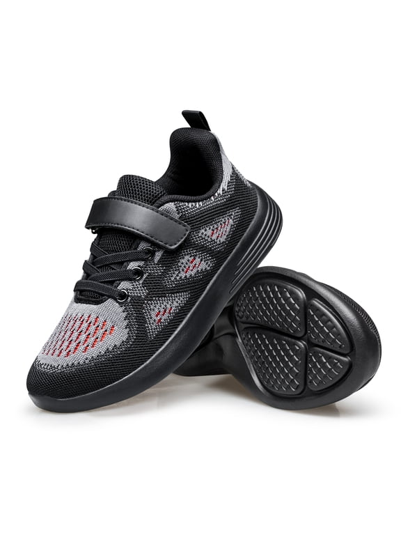 Boys Girls Sneakers Kids Sports Running Walking Shoes Black Toddler Size 9