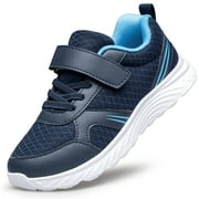 vibdiv Kids Lightweight Sports Shoes Running Sneakers for Boys and Girls Navy Blue Size 5.5