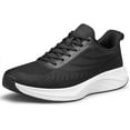 thumbnail image 1 of vibdiv Men's Walking Shoes Slip on Comfortable Lightweight Running Shoes Athletic Gym Workout Cross Training Sneakers Black White Size 14, 1 of 9