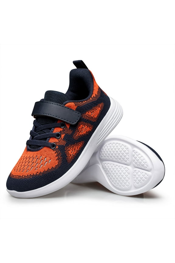 Unisex Kids Sports Running Shoes for Boys and Girls Orange Little Kid Size 11