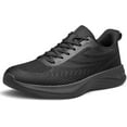 thumbnail image 1 of vibdiv Walking Shoes Men Lightweight Breathable Running Tennis Athletic Gym Workout Cross Training Slip on Sneakers All Black Size 13.5, 1 of 9
