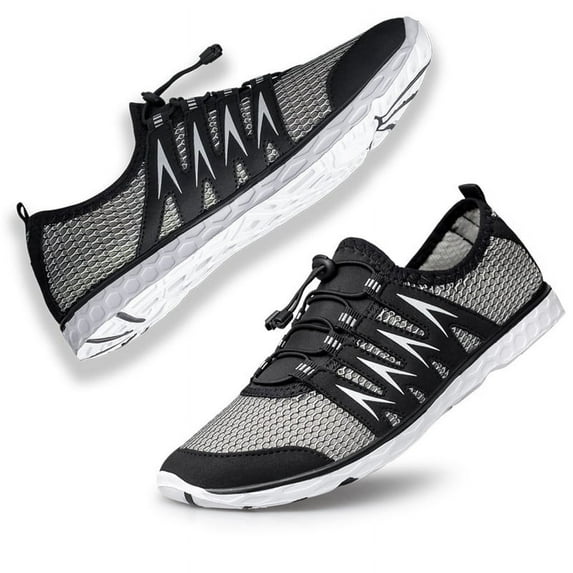 vibdiv Water Shoes Mens Women Water Shoes Quick Dry Aqua Outdoor Sports for Swim Pool Beach Surf Walk Shoes Dark Grey