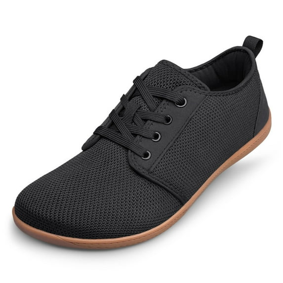 vibdiv Wide Barefoot Shoes for Men Outdoor Trail Running Minimalist Walking Shoes Non Slip Lightweight and Breathable Shoes Black Size 10