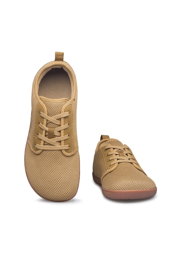 Women Walking Shoes Wide Toe Barefoot Shoes Comfortable Non Slip Tennis Shoes Fashion Sneakers Light Brown Size 11