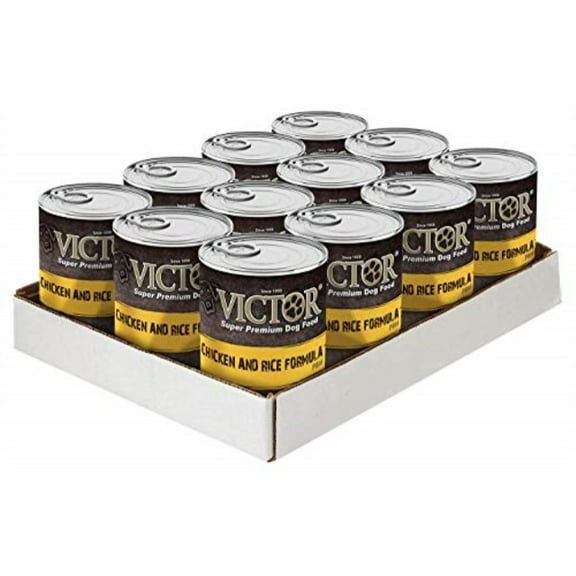 victor chicken & riceformula "pate" dog food -canned, 12/13.2 oz. cans