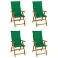 thumbnail image 1 of vidaXL Garden Chair Set of 4 Wood Brown Solid Acacia wood, 100% polyester, 1 of 5