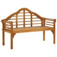 thumbnail image 1 of vidaXL 1/2x Solid Acacia Wood Garden Bench with Backrest 53.1" Brown/Gray, 1 of 10