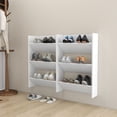 thumbnail image 1 of vidaXL 1/2x Wall Shoe Cabinets Gray Chipboard Organizer Rack Shelf Furniture, 1 of 159