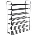 thumbnail image 1 of vidaXL 1/4/7x Shoe Rack with 7 Shelves Metal and Plastic Black Storage Stand, 1 of 6