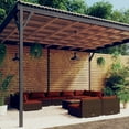 thumbnail image 1 of vidaXL 10 Piece Patio Lounge Set with Cushions Brown Poly Rattan, 1 of 11
