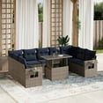 thumbnail image 1 of vidaXL 10 Piece Patio Sofa Set with Cushions Gray Poly Rattan, 1 of 9