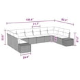 thumbnail image 1 of vidaXL 11 Piece Garden Sofa Set with Cushions Black Poly Rattan, 1 of 4