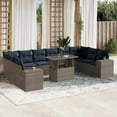 thumbnail image 1 of vidaXL 11 Piece Patio Sofa Set with Cushions Gray Poly Rattan, 1 of 10