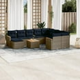thumbnail image 1 of vidaXL 11 Piece Patio Sofa Set with Cushions Gray Poly Rattan, 1 of 9