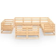 thumbnail image 1 of vidaXL 12 Piece Patio Lounge Set Solid Pinewood, 1 of 8
