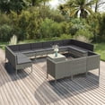 thumbnail image 1 of vidaXL Garden Lounge Set Grey PE rattan Large Removable Covers, 1 of 5