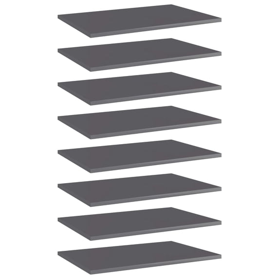vidaXL 15.7 in x 23.6" Stainless Steel Floating Shelves 8 Count