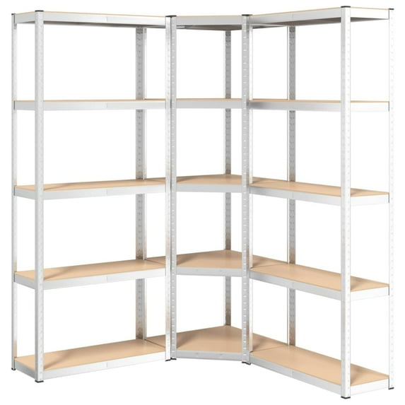 vidaXL 2/3/4/5x Shelves Steel and Engineered Wood Furniture Multi Colors/Sizes