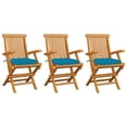 thumbnail image 1 of vidaXL 2/3/4/6/8 x Solid Teak Wood Garden Chair with Multi Color Cushions Seat, 1 of 159